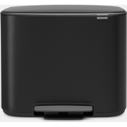 Bo Pedaalemmer, met 3 binnenemmers, 3 x 11 liter - Matt Black