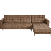 ABERDEEN - Slaapbank - Bruin - Linkszijdig - Kunstleer