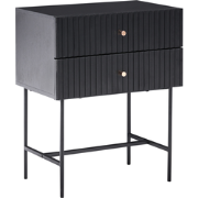 COVENTRY - Nachtkastje - Zwart/Goud - MDF