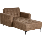 ABERDEEN - Chaise longue - Bruin - Kunstleer