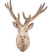 PTMD Mehreen Cream Magnesia Deer Wall Statue A