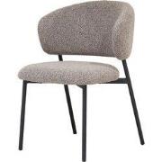 Eetkamerstoel Taupe/Zwart - Feya - Set van 2