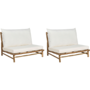 TODI - Fauteuil set van 2 - Gebroken wit - Bamboe