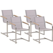 COSOLETO  - Tuinstoel set van 4 - Beige - Polyester