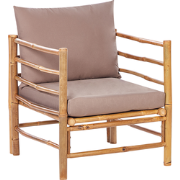 CERRETO - Tuinstoel - Taupe - Bamboe