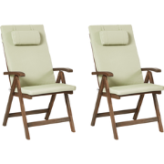 AMANTEA PREMIUM - Tuinstoel set van 2 - Groen - Acaciahout