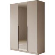 Meubella - Kledingkast Sabre - Beige - 150 cm - Met spiegel