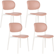 MUSANO - Eetkamerstoel set van 2 - Pastelroze - Polypropyleen