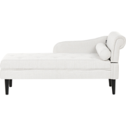 YVOIRE - Chaise longue - Off-white - Rechtszijdig - Stof