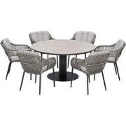 Garden Impressions Patricia tuinset 7-delig - Leona tuintafel Ø150 cm