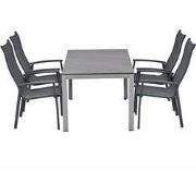 Garden Impressions Hilly tuinset 5-delig - Skala tuintafel 160x90 cm