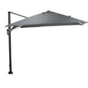 Hawaii Lumen parasol - 300x300 cm - carbon black - donker grijs