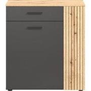 Hoog dressoir met 2 deuren en 1 lade L80 cm - ESTEBAN