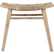 MUST Living Stool Rex,50x55x42 cm, recycled teakwood with abaca