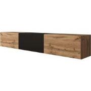 Meubella - TV-Meubel Bonzo - Eiken - Zwart - 180 cm