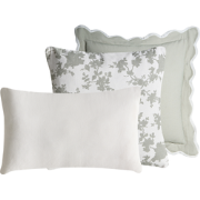 CANARIUM - Sierkussen set van 3 - Groen/Wit - Katoen