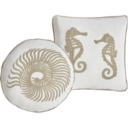 SINDORA  - Sierkussen set van 2 - Wit - Katoen