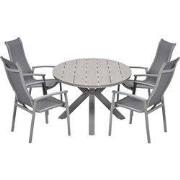 Garden Impressions Hilly tuinset 5-delig taupe - Tulli tuintafel 180x1...