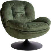 NOLVIK - Fauteuil - Donkergroen - Fluweel