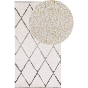 PENDIK - Shaggy vloerkleed - Lichtbeige - 80 x 150 cm - Katoen