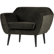 WOOOD Rocco Fauteuil - Velvet - Warm Groen - 75x92x81