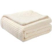 Ridgeline Sherpa Fleece Deken - Crème - 130x150 cm