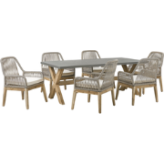 OLBIA  - Tuinset voor 6 - Grijs/Beige - Vezelcement