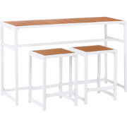 AVETRANA - Tuinset 2-zits - Wit/Lichthout - Staal