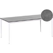 SOVARETO - Tuintafel - Wit/Donkergrijs - HPL/Aluminium