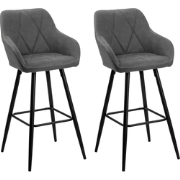 DARIEN - Barkruk - Grijs - Polyester