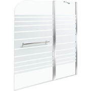 TUAPI - Douchescherm - Zilver - 140 x 120 cm - Veiligheidsglas