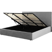LORIENT - Bed met opbergruimte - Lichtgrijs - 180 x 200 cm - Fluweel