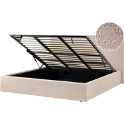 VION - Bed met opbergruimte - Beige - 180 x 200 cm - Bouclé
