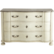 Commode van massief populierenhout en blauwsteen. LÉON