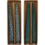 Kaars wax l26.40b5.7h4cm grn a2 2st