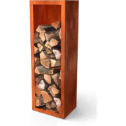 Egura Cortenstaal Houtopslag met achterwand Lengte: 500 Breedte: 385 H...