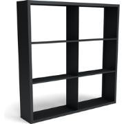 Beltza zwarte houtopslag onderverdeling 6 vakken 2000x385x2000 mm