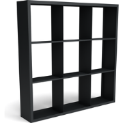 Beltza zwarte houtopslag onderverdeling 9 vakken 2000x385x2000 mm