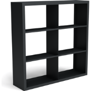 Beltza zwarte houtopslag onderverdeling 6 vakken 1500x385x1500 mm