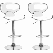 CONWAY - Barkruk verstelbaar - Wit - Kunstleer