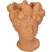 Plantenbak Hoofd Fruit Beton Oranje 17x16x25 cm