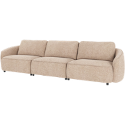 Norris gestoffeerde 4 zitsbank beige - 319 cm
