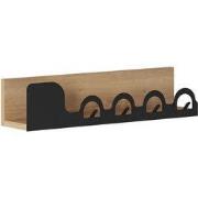Hangende kapstok met eikenhouten decor L63 cm - LIORA HANGER