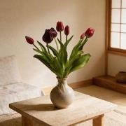 URBANJNGL - Tulpenboeket - Diep Rood - ‘Real Touch’ Kunsttulpen - 7 st...