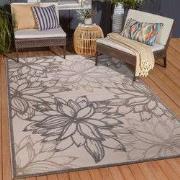 Floral Outdoor - Buitenkleed Tuin - Weerbestendig Vloerkleed - Creme- ...