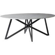 Livingfurn DT- Marble Oval Web White 200cm