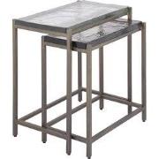 PTMD Lucinde Brass Iron Sidetable Thick Glass Rect SV2