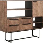 DTP Home Dresser Odeon No.3, 1 door, 4 open racks, 4 drawers,120x136x4...