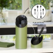 NU MET PAASCADEAUTJE! Luxe keukengerei-set RVS en lepelhouder + silico...