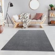 Liam Effen Lichtgrijs vloerkleed - - 80 X 250 CM